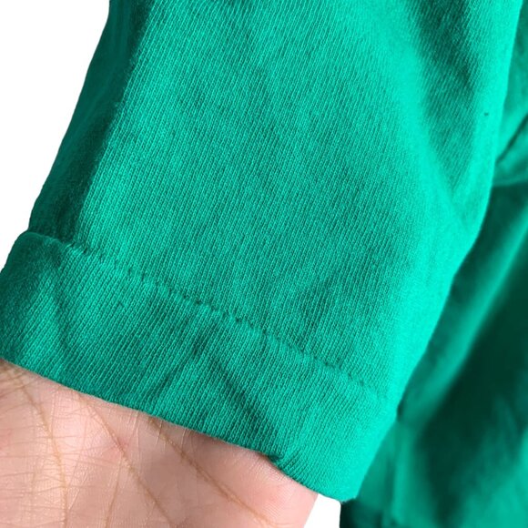 Vintage 90s St Paddys Day Drinking Team T Shirt L Green Single Stitch Crewneck - Picture 4 of 7